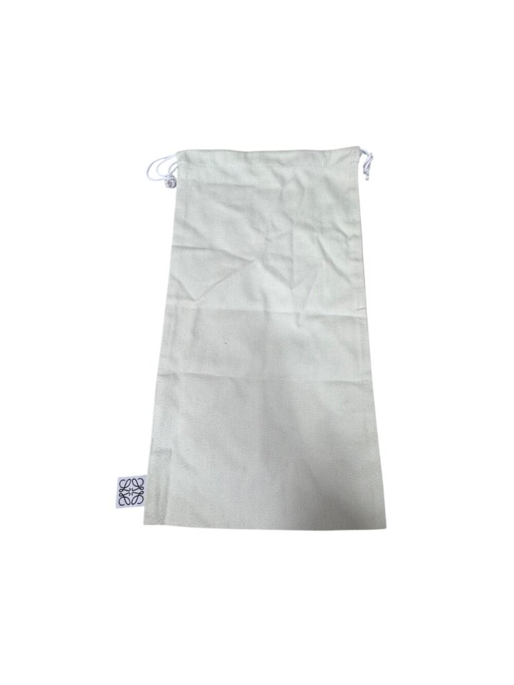 Loewe Cotton Drawstring Dust Bag 14.5x8 White Accessories Storage Handbag Purse